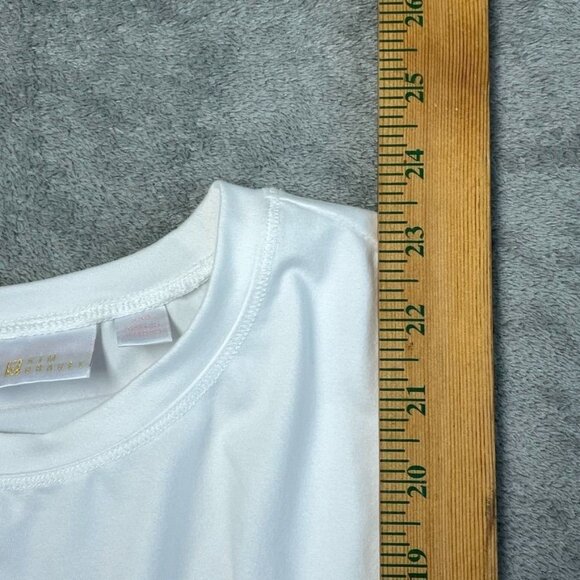 Belle By Kim Gravel White Sleeveless Tank Top XXS Polyester Blend a1654 - Picture 4 of 8